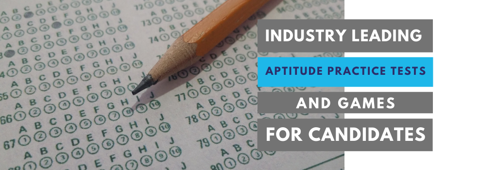 Industry leading aptitude practice tests and games for candidates